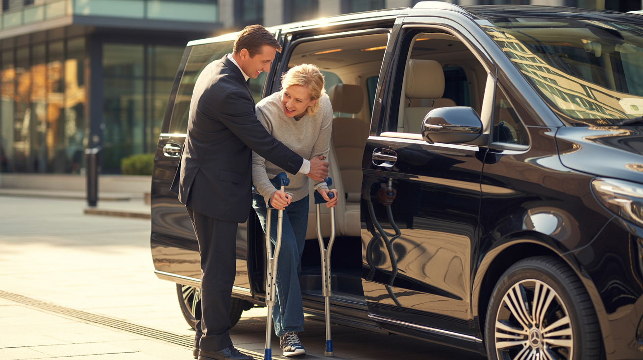 Chauffeur bienveillant avec passager